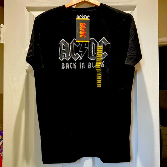 AC/DC | Shirts | Acdc Back In Black Graphic Tshirt Medium New | Poshmark